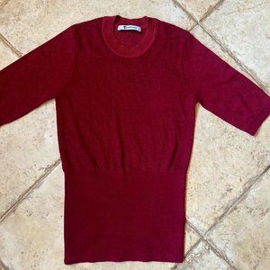 T by Alexander Wang Size S Burgundy Viscose Knit Top